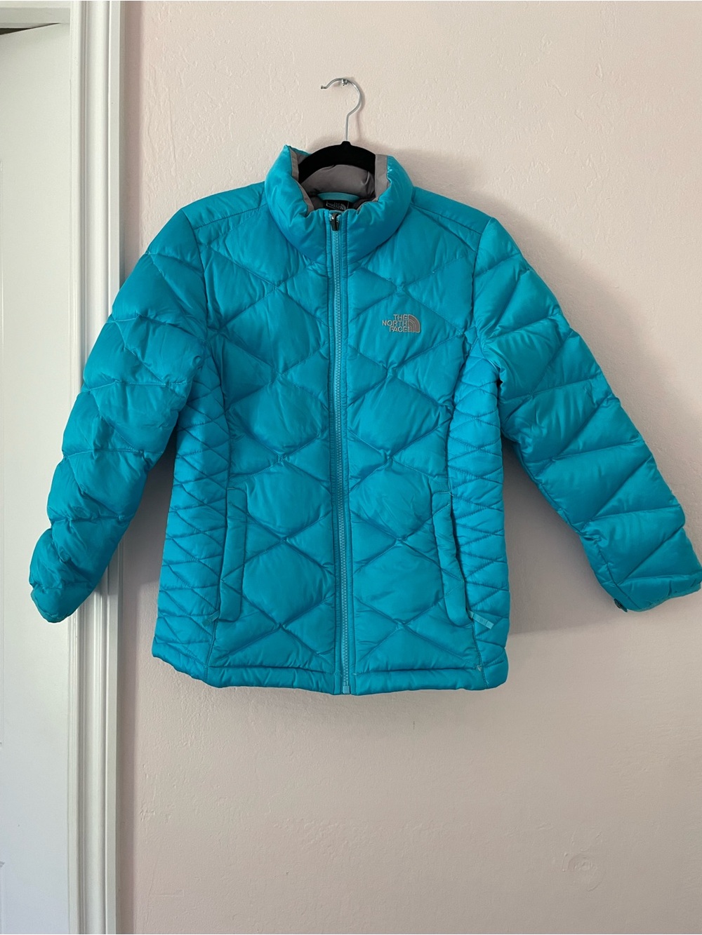 The North Face Girls' Bright Turquoise Packable Puffer Jacket